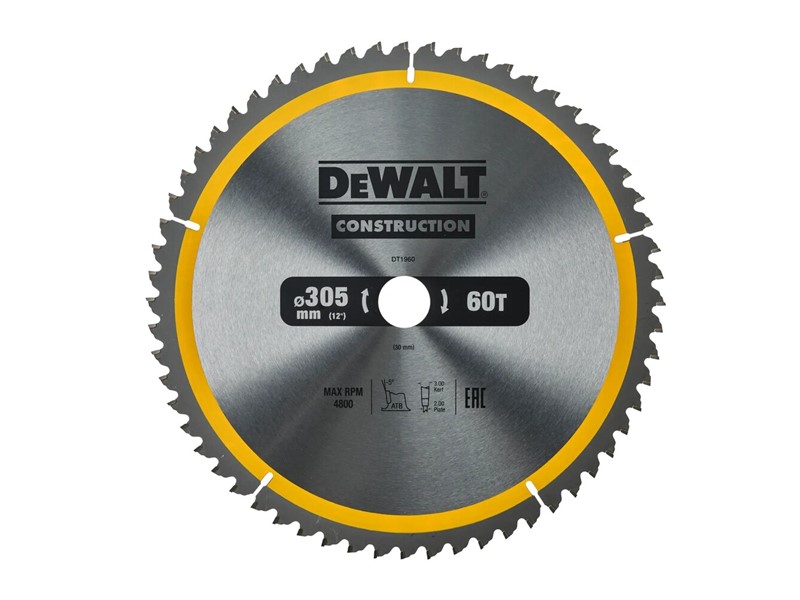 Žagin list za krožno žago DeWALT DT1960, Ø 305 × 30 mm, 60 zob