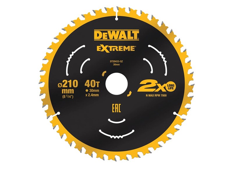 Žagin list za krožno žago DeWALT DT20433, Ø 210 × 30 mm, 60 zob