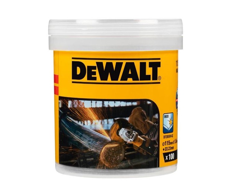 Rezalne plošče za inox DeWALT DT20599, 115 × 1 × 22,23 mm, 100 kos