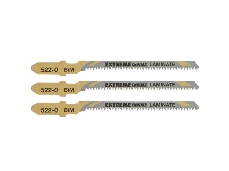 Žagin list za vbodno žago DeWALT DT2081, čiste ukrivljene reze v laminatu, 3 kosi