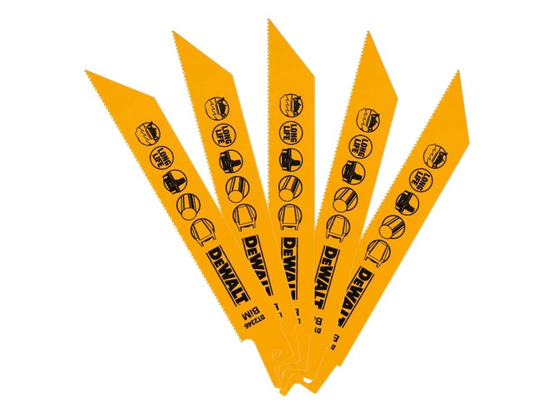 Žagin list za sabljasto žago DeWALT DT2346, 152 mm, kovina, 5 kosov