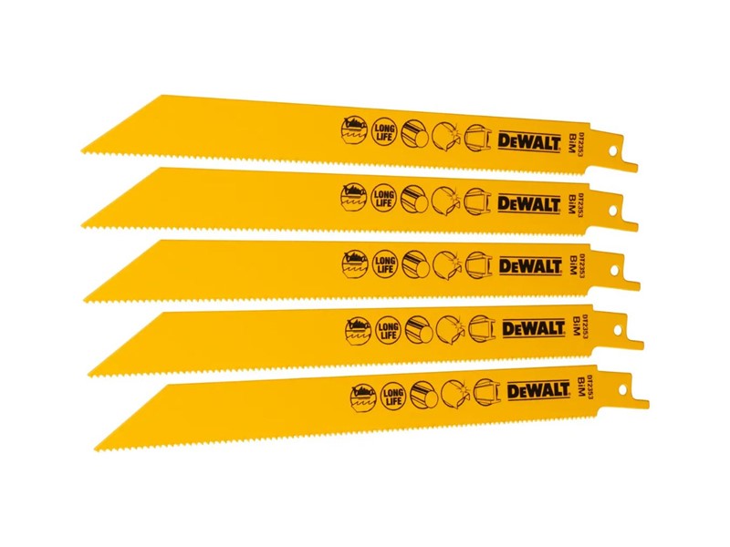 Žagin list za sabljasto žago DeWALT DT2353, 203 mm, kovina, 5 kosov