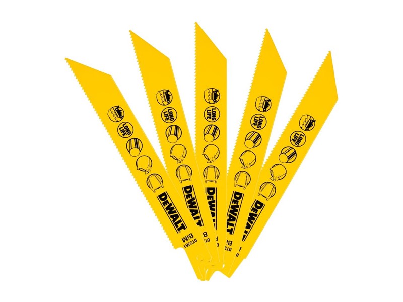 Žagin list za sabljasto žago DeWALT DT2361, 152 mm, kovina, 5 kosov