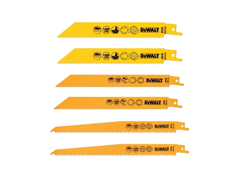 6-delni set žaginih listov za sabljasto žago DeWALT DT2444