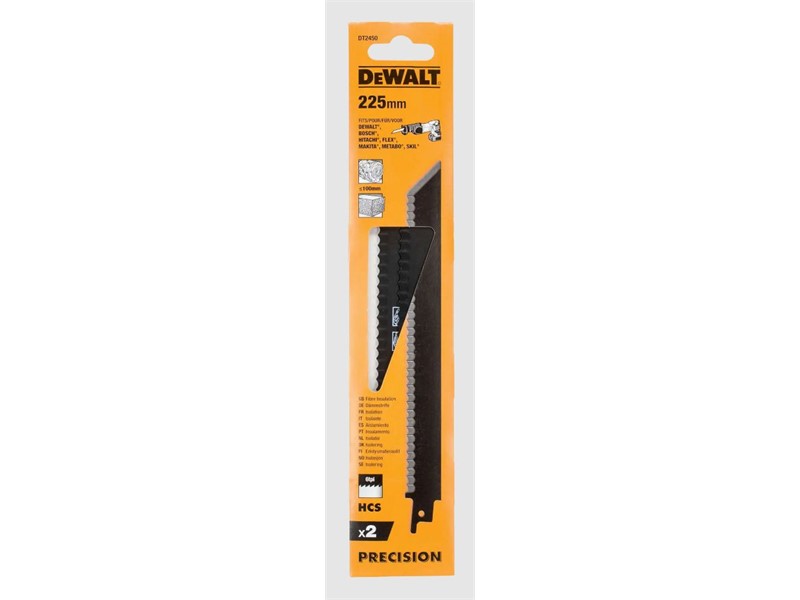 Žagina lista za izolacijo DeWALT DT2450, 225 mm, 2 kosa