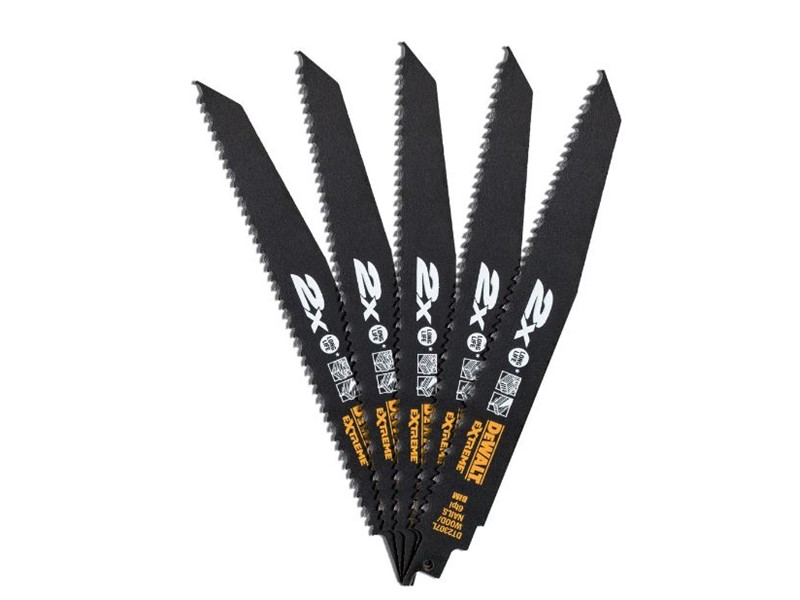 Žagini listi za sabljasto žago DeWALT DT2491, 228 mm, les z žeblji, 25 kosov