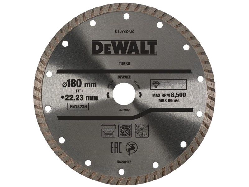 Diamantna rezalna plošča Dewalt DT3722