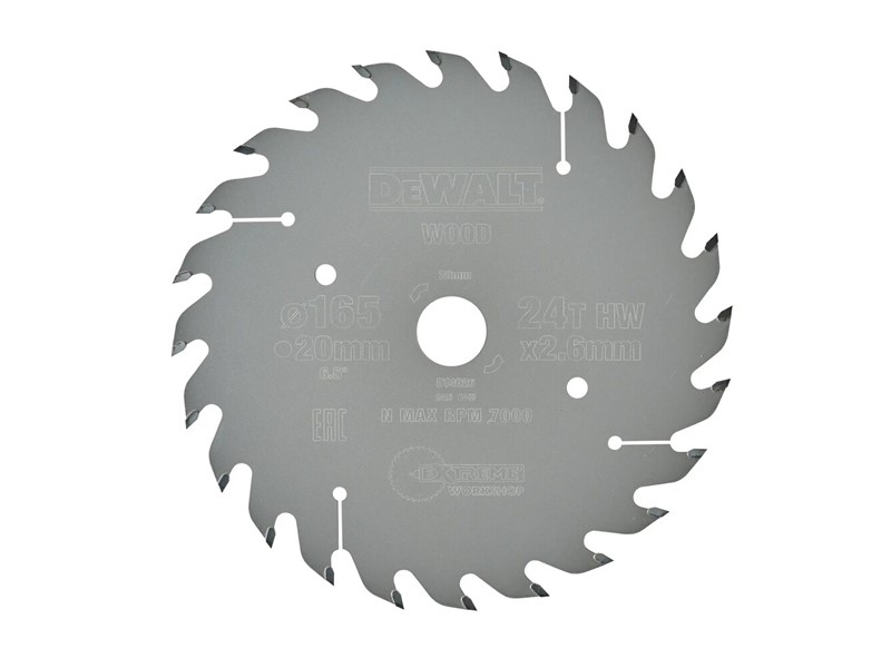 Žagin list za krožno žago DeWALT DT4026, Ø 165 × 20 mm, 24 zob
