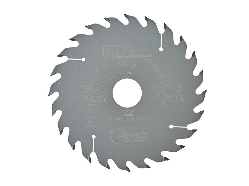 Žagin list za krožno žago DeWALT DT4027, Ø 165 × 30 mm, 24 zob