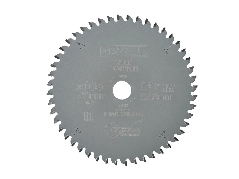 Žagin list za krožno žago DeWALT DT4087, Ø 165 × 20 mm, 48 zob