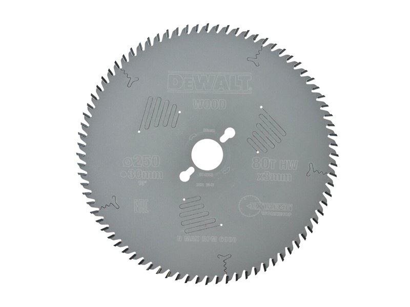 Žagin list za krožno žago DeWALT DT4353, Ø 250 × 30 mm, 80 zob