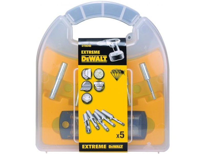 5-delni set diamantnih svedrov za ploščice Dewalt DT6046
