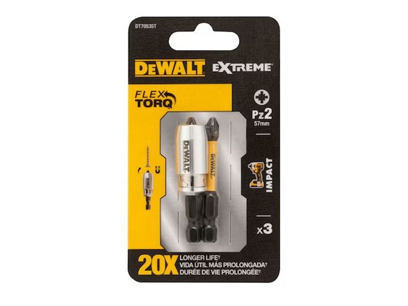 Vijačni nastavek Dewalt + magnetni nosilec, PZ2, 57mm, DT70535T