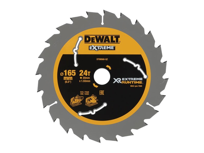 Žagin list za krožno žago DeWALT DT99560, Ø 165 × 20 mm, 24 zob