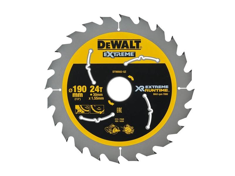 Žagin list za krožno žago DeWALT DT99562, Ø 190 × 30 mm, 24 zob