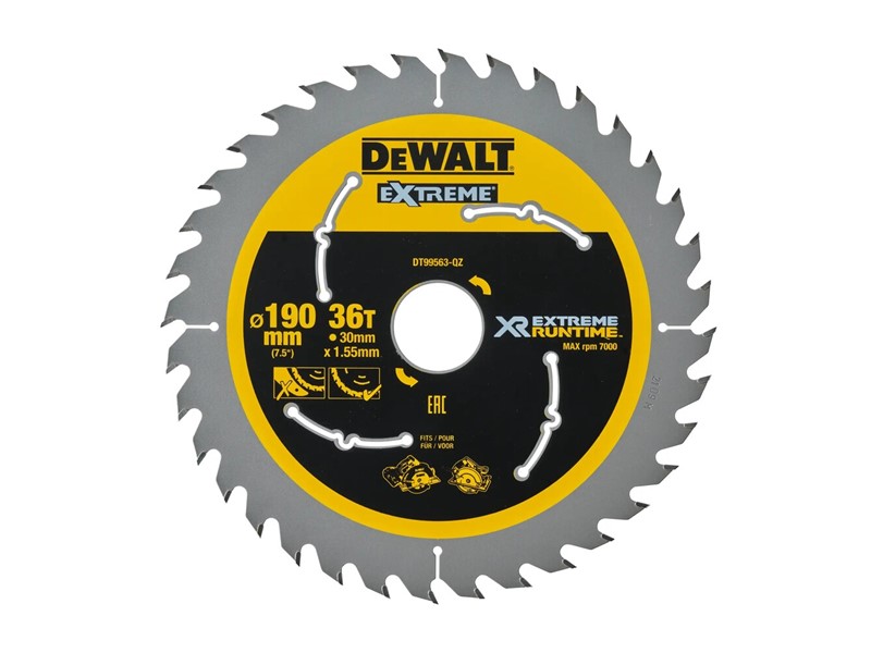 Žagin list za krožno žago DeWALT DT99563, Ø 190 × 30 mm, 36 zob