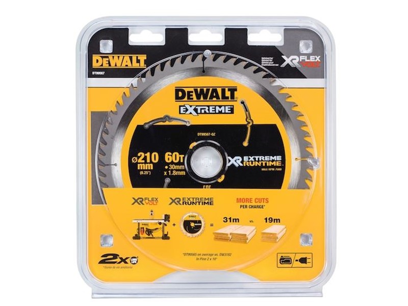 Žagin list Dewalt DT99567 EXTREME, Dimenzije: 210x30mm, Zob: 60