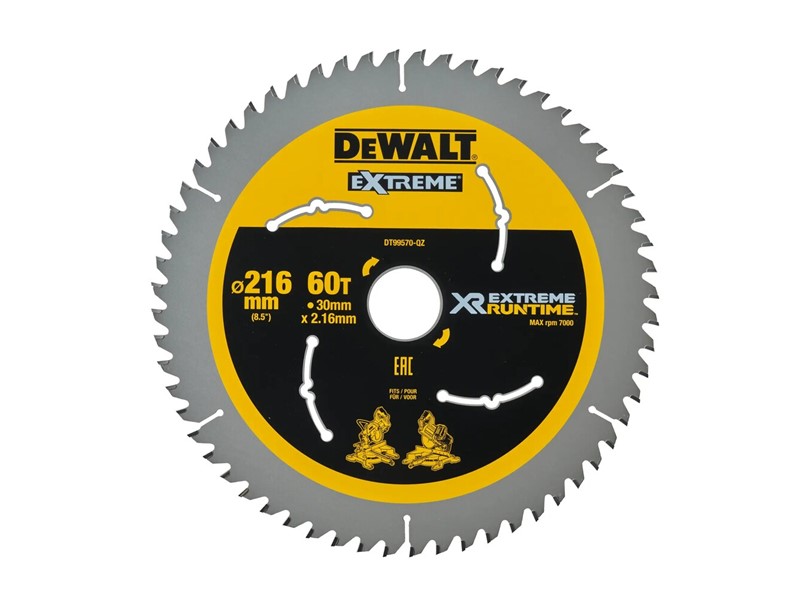 Žagin list za krožno žago DeWALT DT99570, Ø 216 × 30 mm, 60 zob