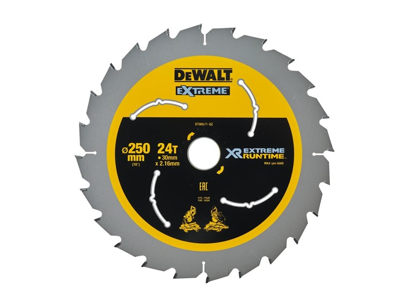 Žagin list za krožno žago DeWALT DT99571, Ø 250 × 30 mm, 24 zob