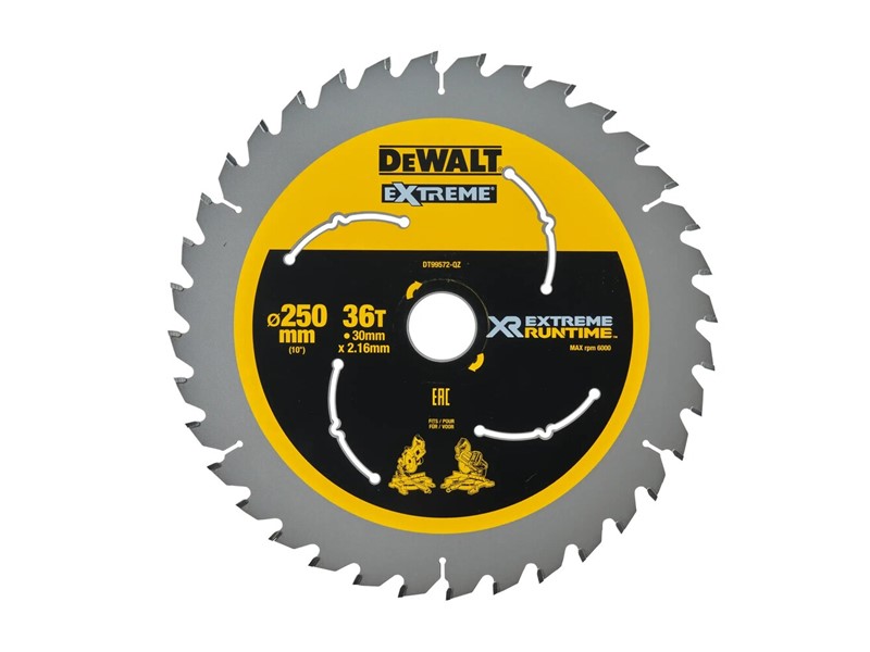 Žagin list za krožno žago DeWALT DT99572, Ø 250 × 30 mm, 36 zob