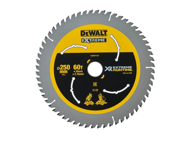 Žagin list za krožno žago DeWALT DT99573, Ø 250 × 30 mm, 60 zob