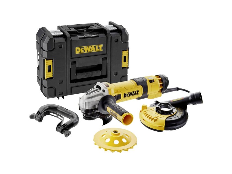 Kotni brusilnik Dewalt DWE4257KT s priborom v kovčku, 1.500W, M14, 2.800-10.000min-1, 125mm, 2.6kg