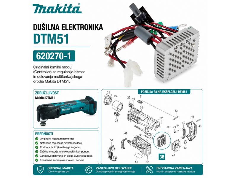 Dušilna elektronika Makita DTM51 – 620270-1