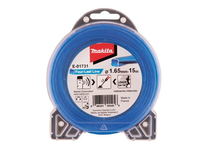 Štiridelna modra najlonska nitka Makita, 1.65mm, 445m, E-01753