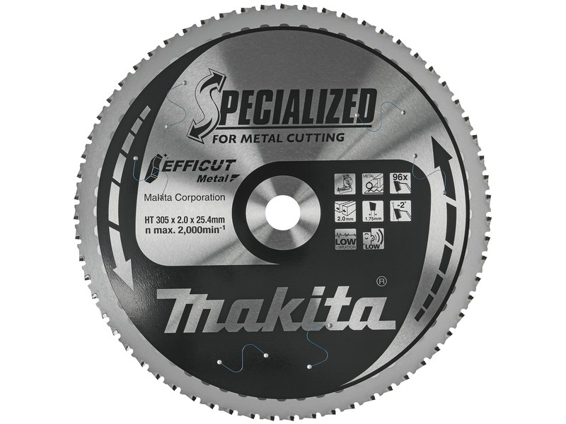 Efficut  žagin list Makita, Dimenzije: 305x2x25,4mm, Zob: 96, za kovino, Inox, E-19750
