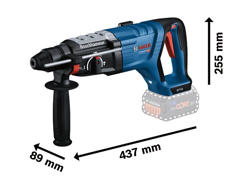 Akumulatorsko vrtalno kladivo s sistemom SDS plus Bosch GBH 18V-28 D, 0611919004