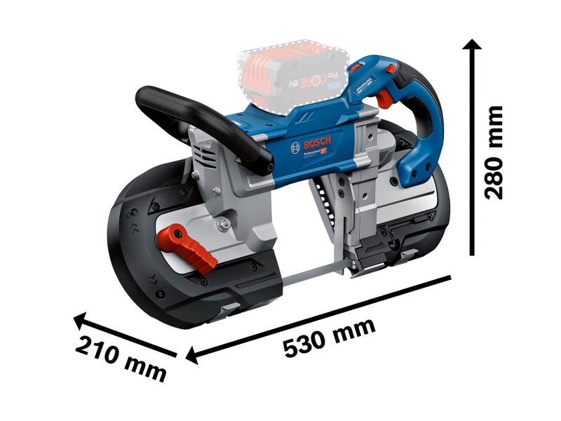 Akumulatorska tračna žaga Bosch GCB 18V-127, 06012B7000