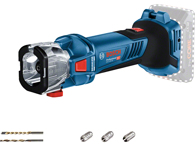 Akumulatorski rezkalnik suhomontažnih plošč Bosch GCU 18V-30, 06019K8000