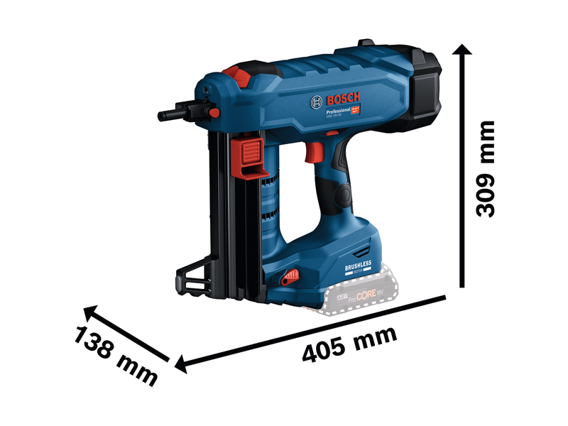 Akumulatorski žebljalnik za beton Bosch GNB 18v-40, 06019L7005