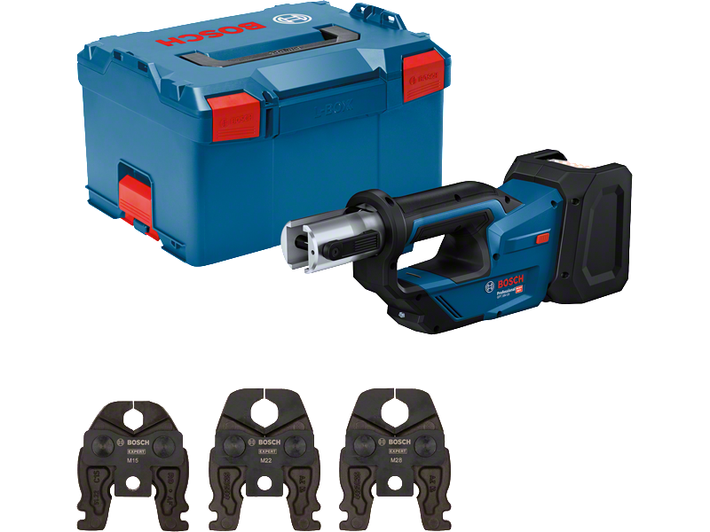 Akumulatorsko stiskalno orodje Bosch GPT 18V-19 v L-Boxx, 06019M2002