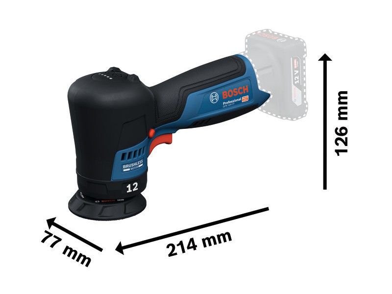 Akumulatorski ekscentrični polirni stroj GPX 12V-77, 06019L4000