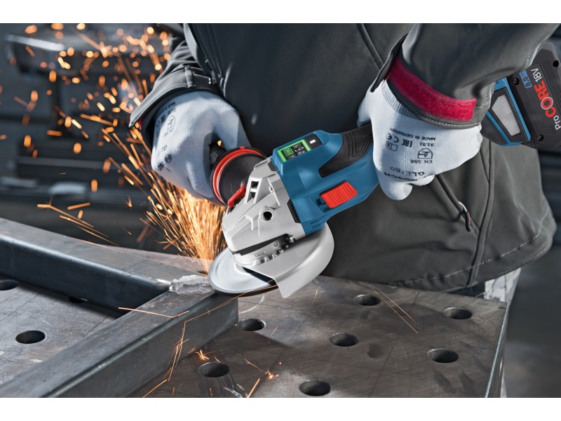 Akumulatorski kotni brusilnik Bosch GWX 18V-15 SC v L-Boxx, 125mm, M14, 2.3kg, 06019H6101