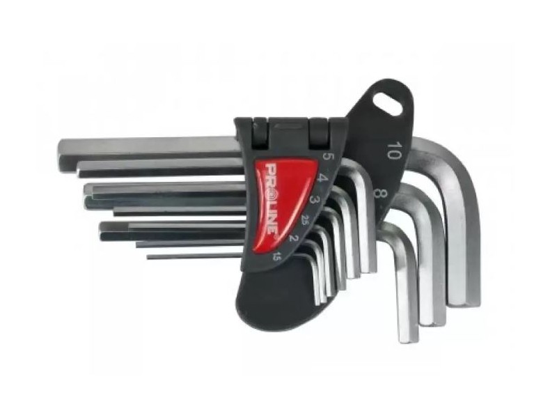 9-delni set imbus ključev Proline, šestkotni, 1.5,2,2.5,3,4,5,6,8,10mm, 48309