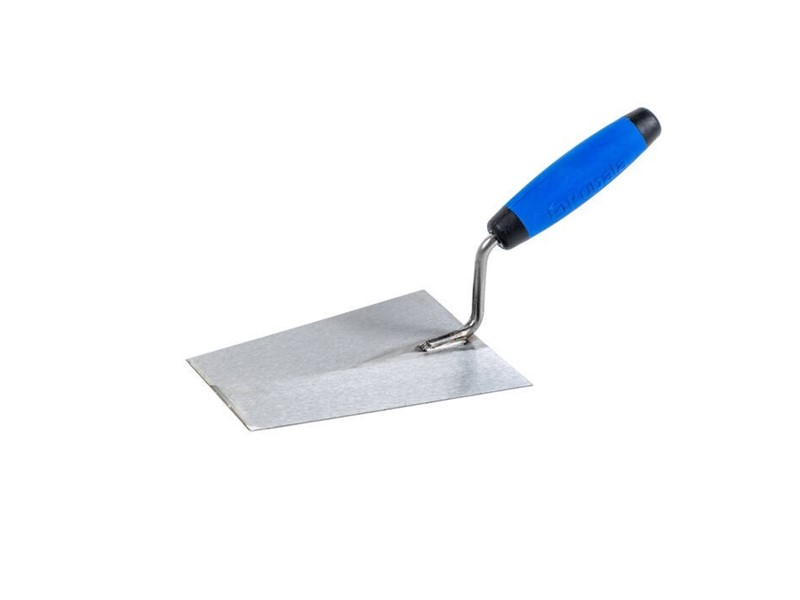 Zidarska žlica jeklena trapezna 120x180x80 z ročajem G-6 KUBALA