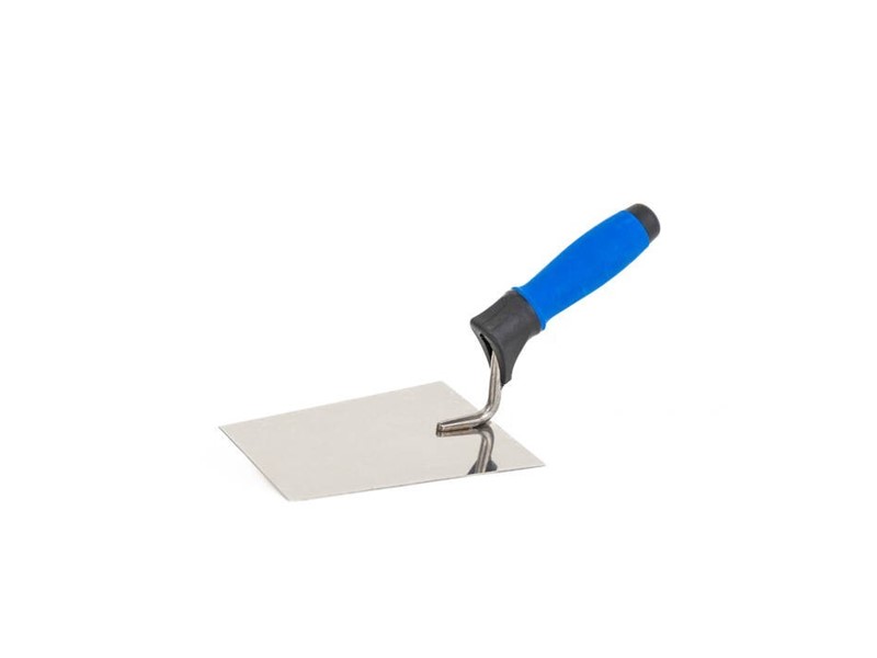 Štukaterska žlica nerjaveča trapezna 115x160x90 z ročajem G-10 KUBALA