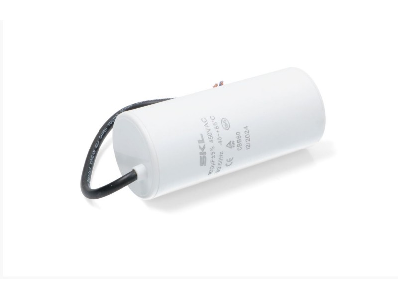 Kondenzator 100µF, SKL, CBB60, 450VAC, Vrvica, Dimenzije: 53x124mm, CAP642UN