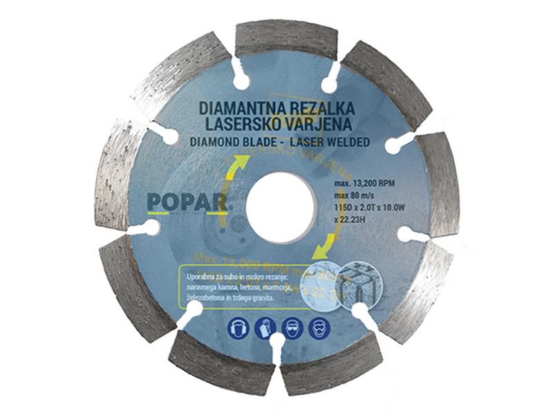 REZALKA DIAMANTNA LASERSKO VARJENA POPAR