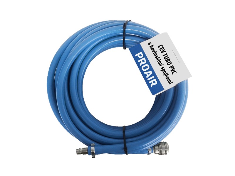 Pletena cev PVC Omega Air z priključki, Dimenzije: 8x 13mm, Dolžina: 10m