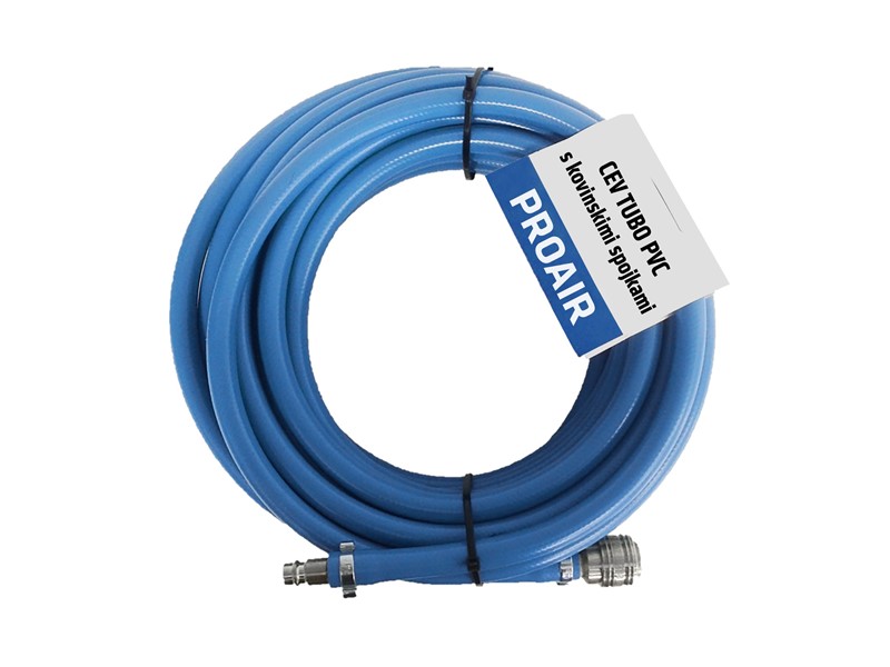 Pletena PVC cev Omega Air s kovinskimi spojkami, Dimenzije: fi 10x15mm, Dolžina: 10m, 2505266