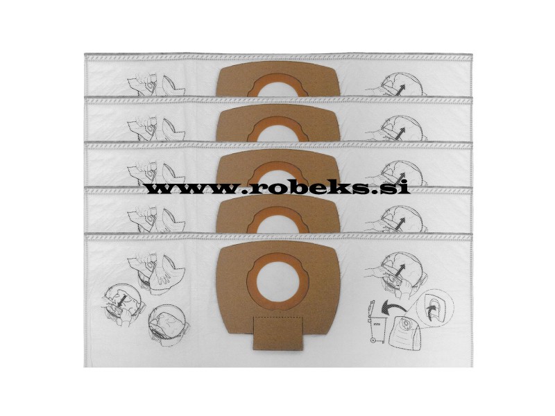 Tekstilna filter vrečka VC2010L, VC 2511, VC2512L, VC2012L VC3011L, 446L, P-72899