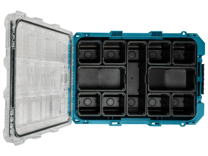 Globok srednji organizator Makita MAKTRAK s prozornim pokrovom, P-91045