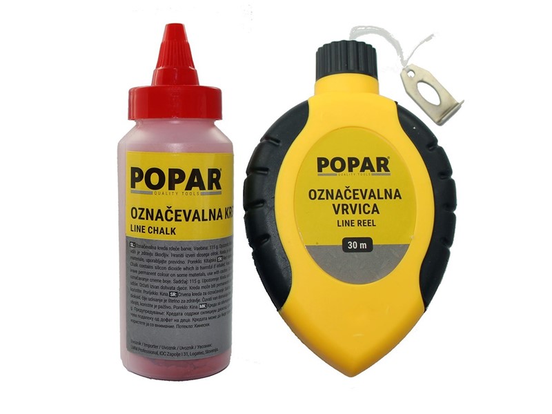 Vrvica označevalna in kreda POPAR