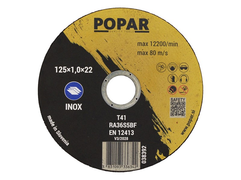Plošča rezalna za INOX POPAR