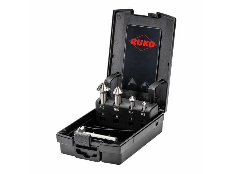 5-delni set stožčastih grezil RUKO, ULTIMATECUT, 4S BOOST, HSS-Co 5, Podobno DIN 335, 90°, 102891ERO