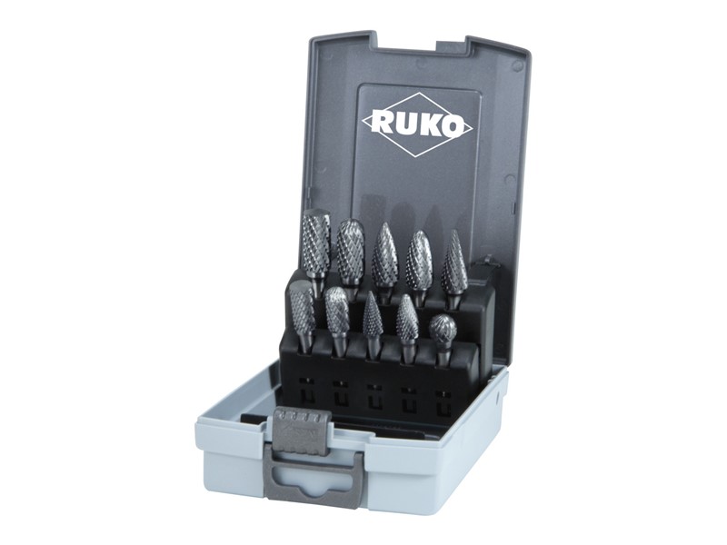 10-delni set rotacijskih rezkarjev RUKO, HM, CT4, 116003RO