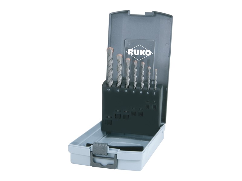 7-delni set svedrov SDS-Plus z 2 reziloma RUKO, 205246RO
